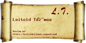 Leitold Tímea névjegykártya