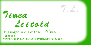 timea leitold business card